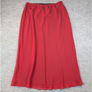 Vintage Donna Ricco Midi Skirt Womens 16 Red Whimsigoth Dark Romantic Vamp Witch